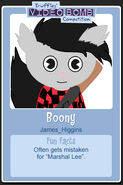 The Video Bomb trading card for Boony.