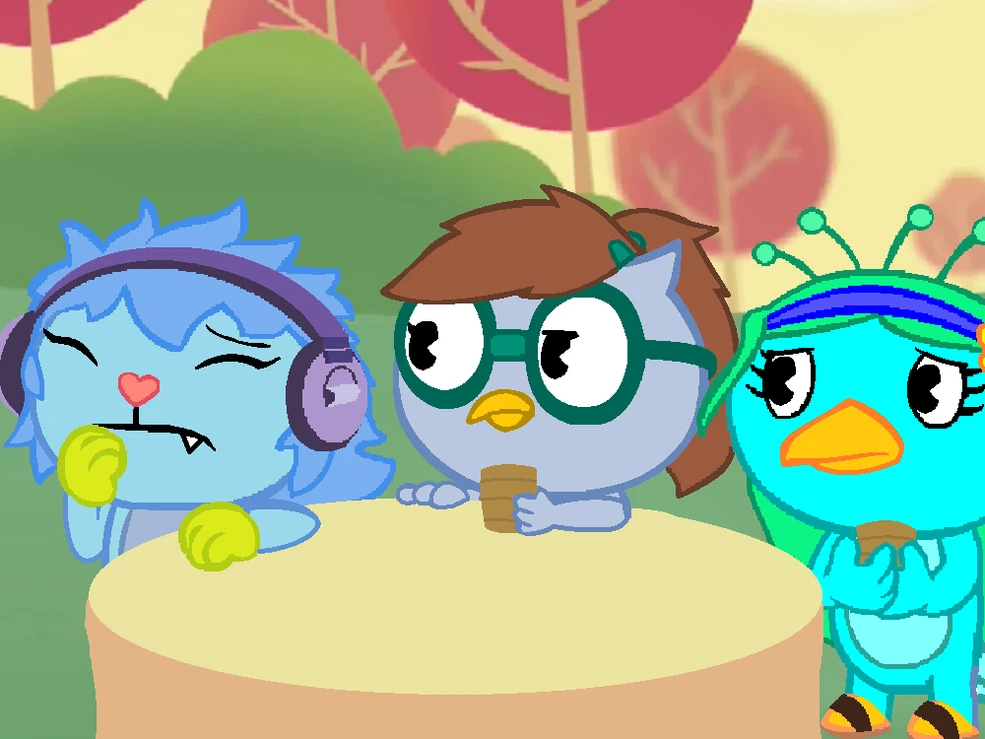 happy treeさん Happy Tree Friends Shocking Keychain Figure Giggles Mondo 2009