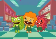 Flaky (with Nutty and Disco Bear) in the role of a grocer.