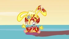 This is a buoy. It's purpose is to help navigate nearby ships. And this one happens to have one unfortunate rabbit's mutilated corpse on it.