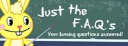 FAQ banner.