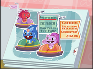 Flaky playing bumper cars with Petunia and Toothy.