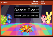 In Disco Inferno's game over screen.