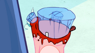 Giggles chokes on a giant icicle after getting impaled by it, what's with all the living corpses in this episode?