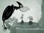 A Pterosaur and her flaplings at their nest.