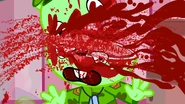 ...are reused after one of the Flippy clones gets his head sliced in half. (Of course, it has been recolored to be that of Flippy's fur, as well as adding his ears and beret.)