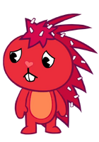 Flaky, another one of the main characters without visible ears (which makes sense, as real life porcupines have inconspicuous ears).