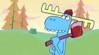 Lumpy working as a Lumberjack.
