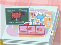 Volume 2 Menu showing Lumpy as a butcher.