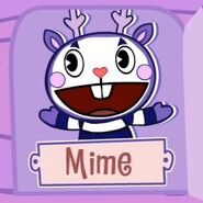 Mime: Holds up both of his hands while looking towards his right.