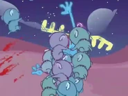 Lumpy covered in Whistle's clones.