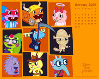 Various characters costumes used in the Octuber 2005 calendar