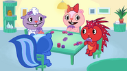 Lammy playing poker with the other females.