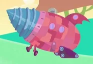 The exterior of the drill machine, about to tunnel.