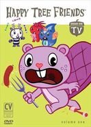 Mime's still juggling as Toothy starts to trip on the TV series Volume One DVD cover.