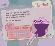 The Mole character info.