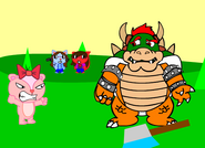Bowser making Giggles angry.