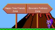 Two signs that separate the tree friends' territory and Bowser's territory. Seen in HTFA 3.