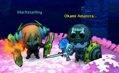 2 Warriors in-game, chilling at Deep Sea.