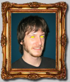 Jim with yellow eyes.