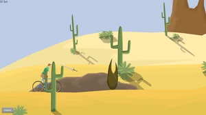 Hurling the sword at the chela.