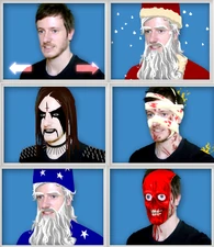 Jim's different heads all together.