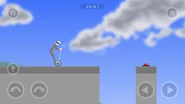 The button (the player must try and jump directly where the button is).