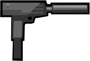 Model for the submachine gun (referred to as "uzi" in the controls menu).