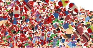 A mountain filled of body parts.