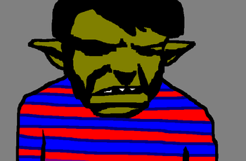 Jim's avatar for Divine Intervention, seen in the credits at the end of the game.