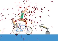 Arrow gun shooting him