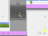 Going up the elevator.