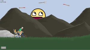 Awesome Face tossing axes.