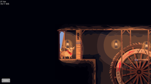 The exit on the upper floor.