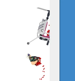 The autogyro sticking to the wall at the edge of the map.