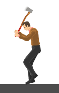 NPC holding an axe.