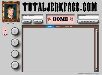 The old Total Jerkface home screen.