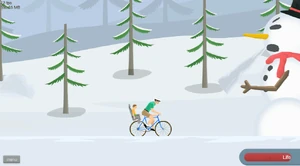 The third counterattack: Launching the giant icicle at the snowman.