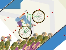 An awkward glitch with Irresponsible Mom when she can still ride her bike.