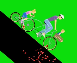 Irresponsible Mom's back wheel coming unattached, but not breaking off.