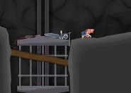 On top of the second elevator.