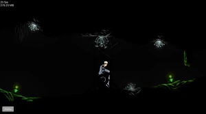 Stone slab and pulley system.