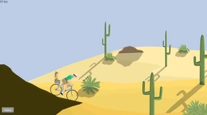 The transition to the desert biome.