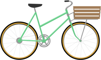 Mom's bike with only the basket.