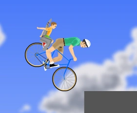 Irresponsible Dad with a backwards knee.