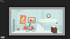 Irresponsible Dad enters the waiting room.