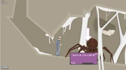Defeating the cave spider.