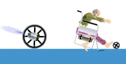 When going at high speeds, the wheels will detach, but not actually break.