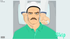 Irresponsible Dad getting injected with a drug.