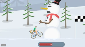 The second counterattack: Lunging at the snowman.